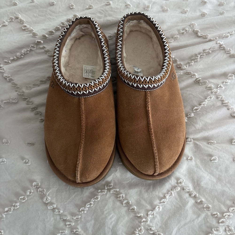 UGG Tasman Brown Slippers with Cream Lining